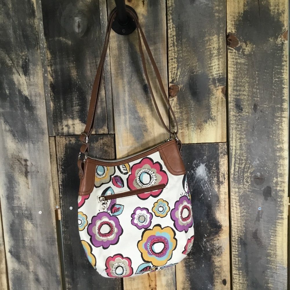 Relic floral purse zippered closure